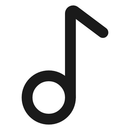 Eighth note icon, line style, from Lucide