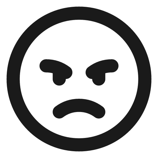 Face angry icon, line style, from Lucide