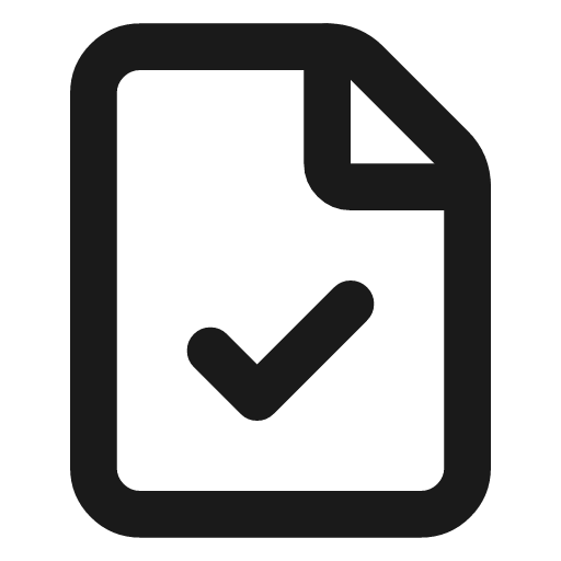 File check icon, line style, from Lucide