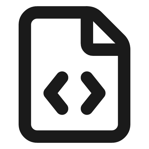 File code icon, line style, from Lucide