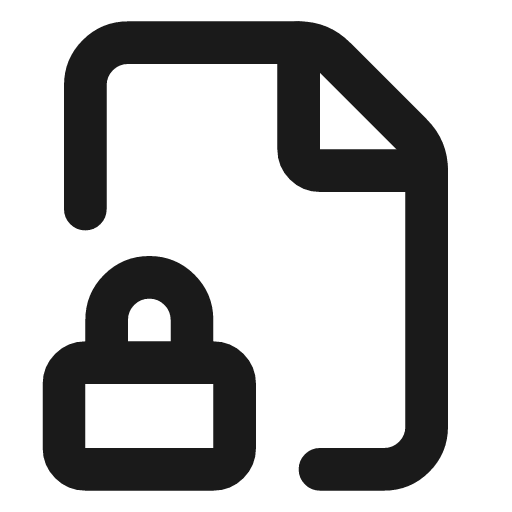 File lock icon, line style, from Lucide