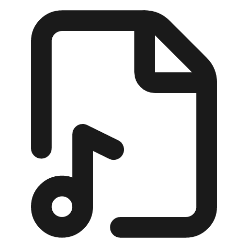 File music icon, line style, from Lucide
