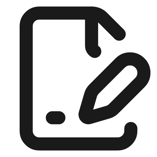 File pen line icon, outline style, from Lucide