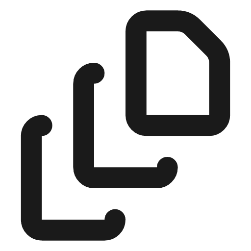 File stack icon, line style, from Lucide