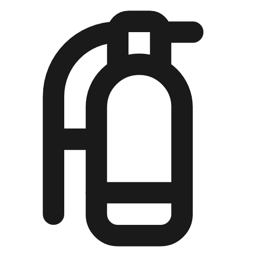 Fire extinguisher icon, line style, from Lucide