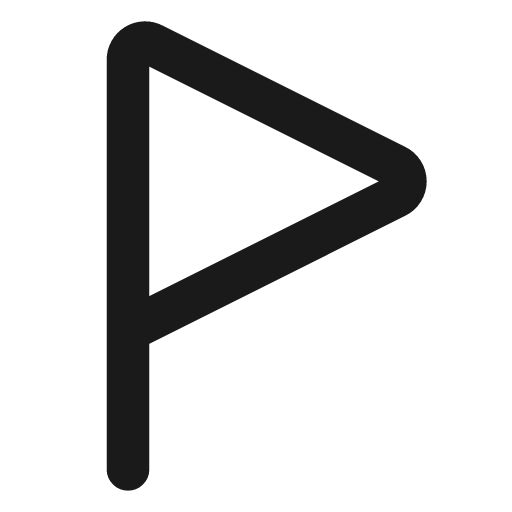 Flag triangle right icon, line style, from Lucide