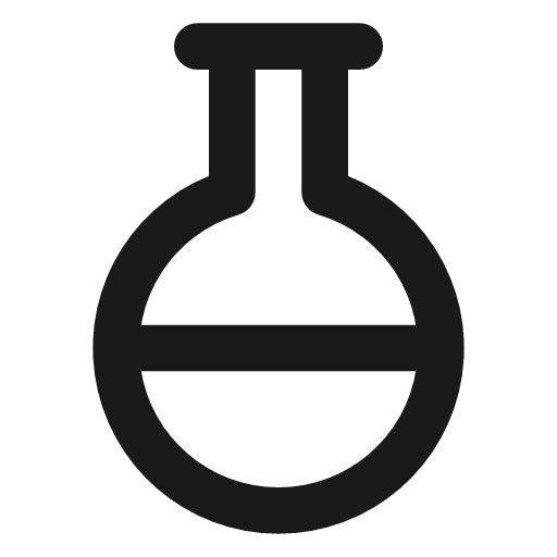 Flask round icon, line style, from Lucide