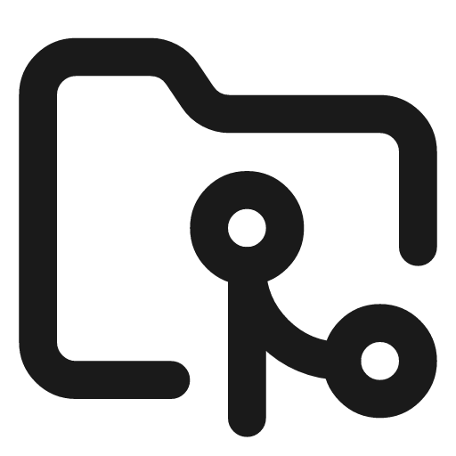 Folder git 2 icon, line style, from Lucide