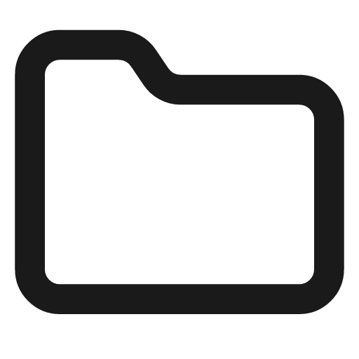 Folder icon, line style, from Lucide