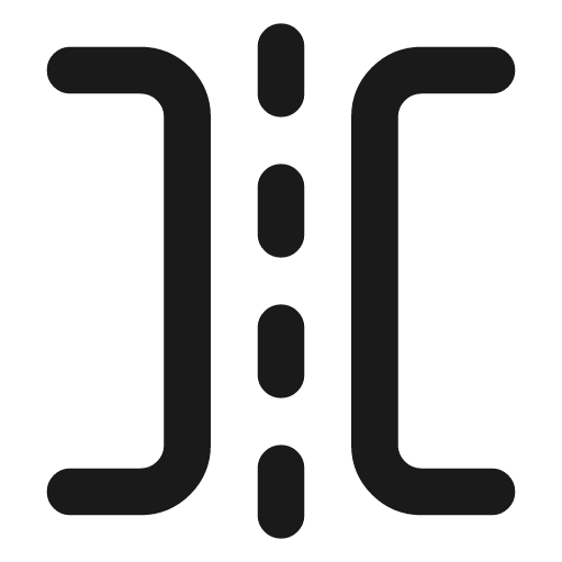 Gap horizontal icon, line style, from Lucide