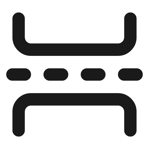 Gap vertical icon, line style, from Lucide