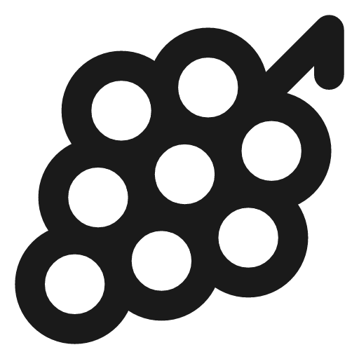 Grape icon, line style, from Lucide