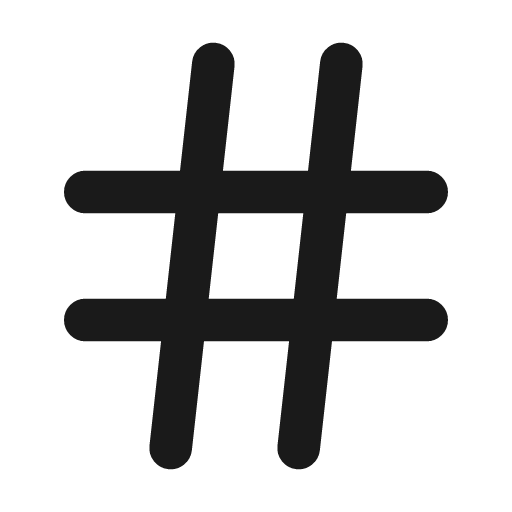 Hash icon, line style, from Lucide
