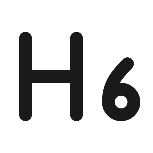 Heading 6 icon, line style, from Lucide