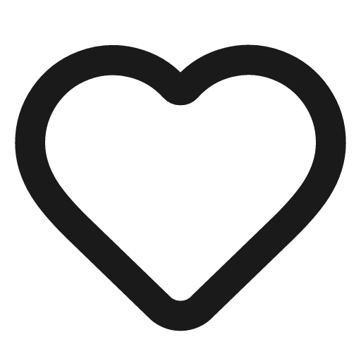 Heart icon, line style, from Lucide