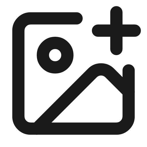 Image plus icon, line style, from Lucide