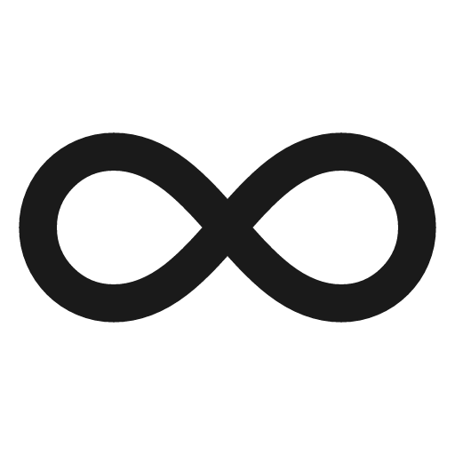 Infinity icon, line style, from Lucide