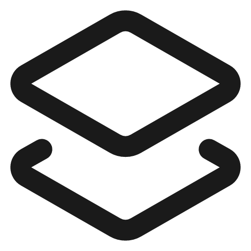 Layers 2 icon, line style, from Lucide