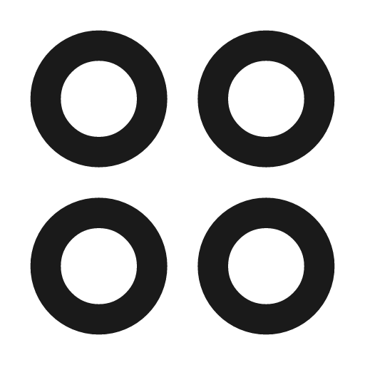 Layout grid circles icon, line style, from Lucide