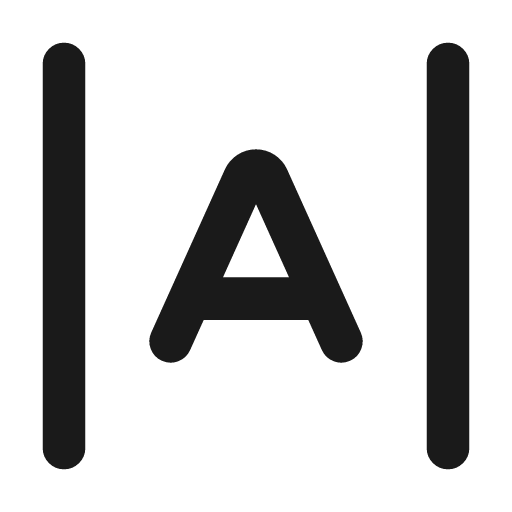 Letter spacing icon, line style, from Lucide