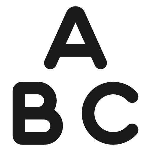 Letters icon, line style, from Lucide