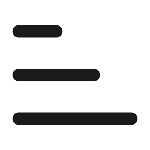 List sort ascending icon, line style, from Lucide