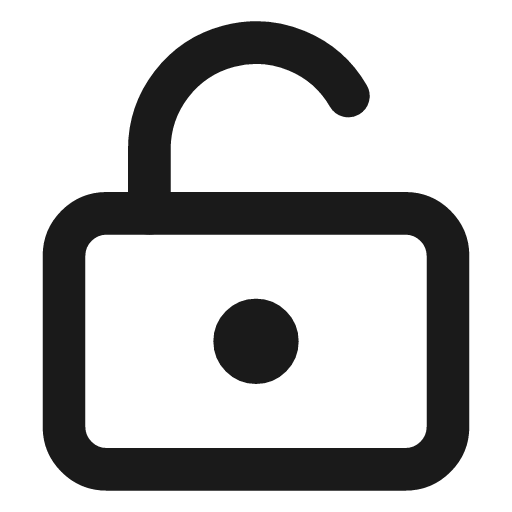 Lock keyhole open icon, line style, from Lucide