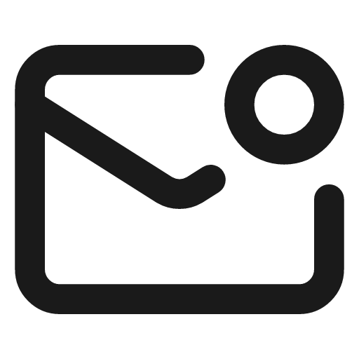 Mail dot icon, line style, from Lucide