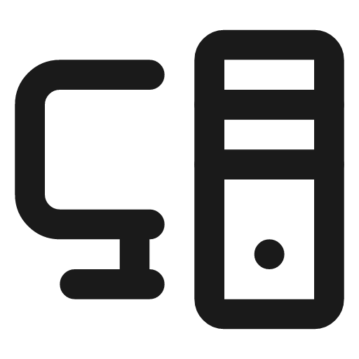 Monitor pc icon, line style, from Lucide