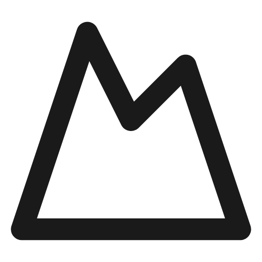 Mountain icon, line style, from Lucide