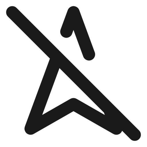 Navigation 2 off icon, line style, from Lucide