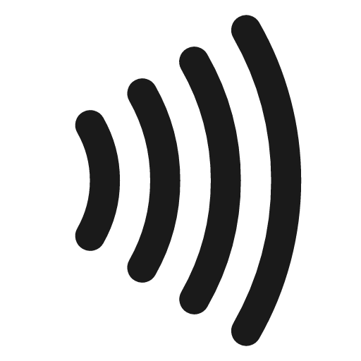 Nfc icon, line style, from Lucide