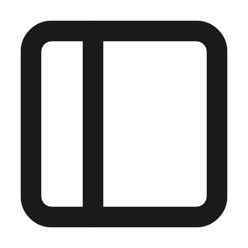 Panel left icon, line style, from Lucide