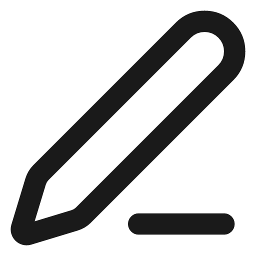 Pen line icon, outline style, from Lucide