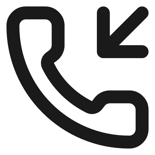 Phone incoming icon, line style, from Lucide