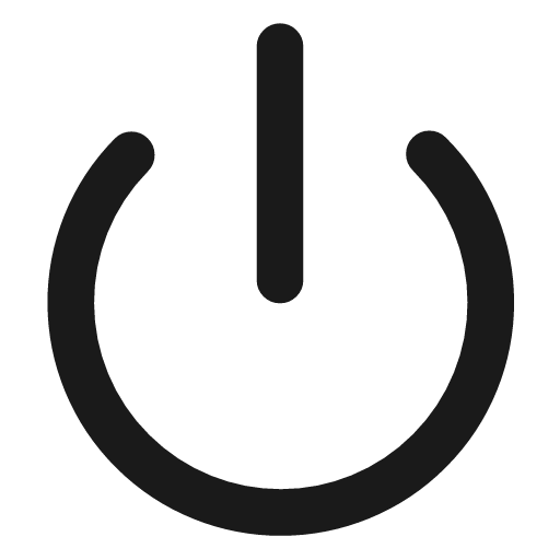 Power icon, line style, from Lucide
