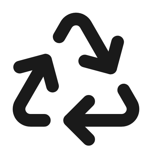 Recycle icon, line style, from Lucide