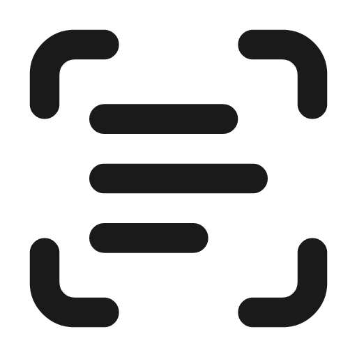 Scan text icon, line style, from Lucide