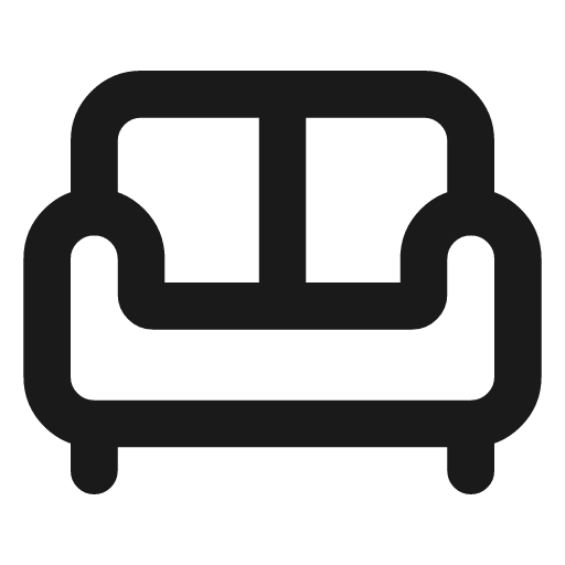 Sofa icon, line style, from Lucide