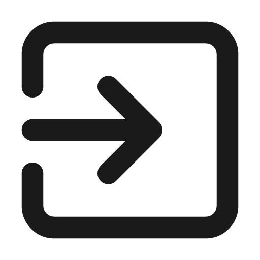 Square arrow right enter icon, line style, from Lucide