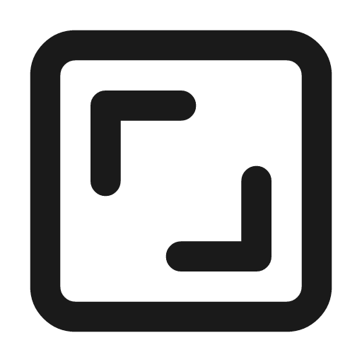 Square dimensions icon, line style, from Lucide