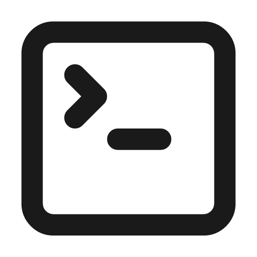 Square terminal icon, line style, from Lucide