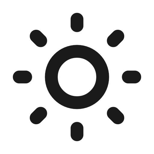 Sun medium icon, line style, from Lucide