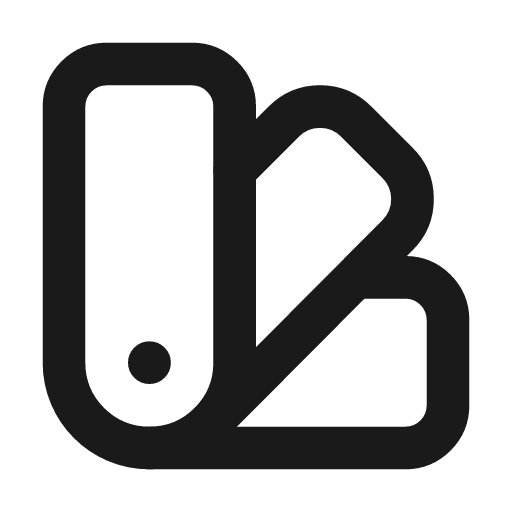 Swatch book icon, line style, from Lucide