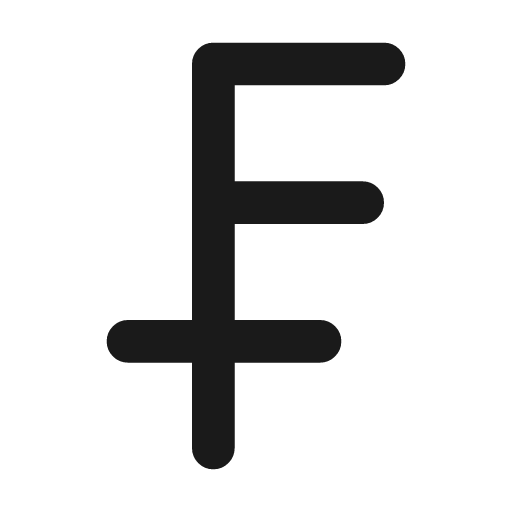Swiss franc icon, line style, from Lucide