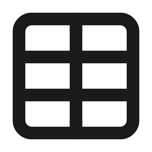 Table icon, line style, from Lucide