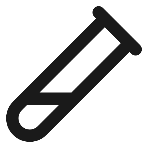 Test tube diagonal icon, line style, from Lucide