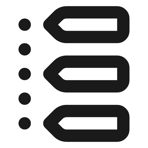 Timeline icon, line style, from Lucide