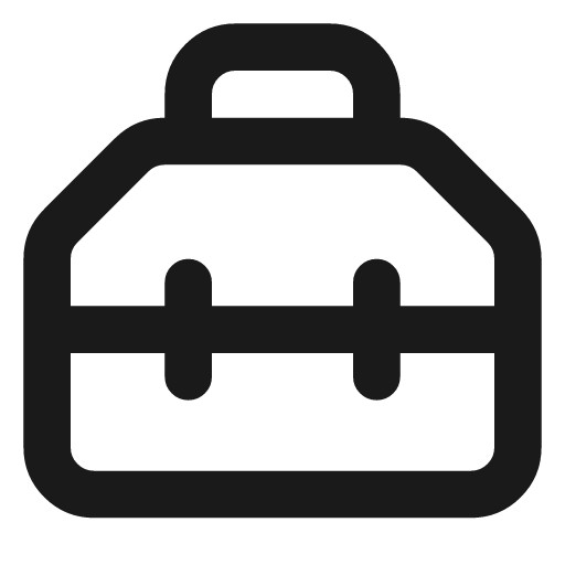 Toolbox icon, line style, from Lucide