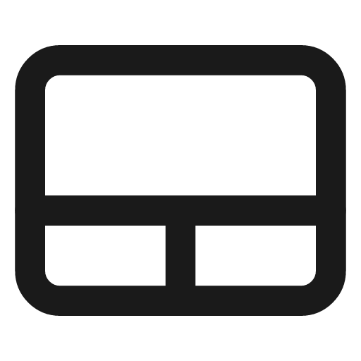 Touchpad icon, line style, from Lucide